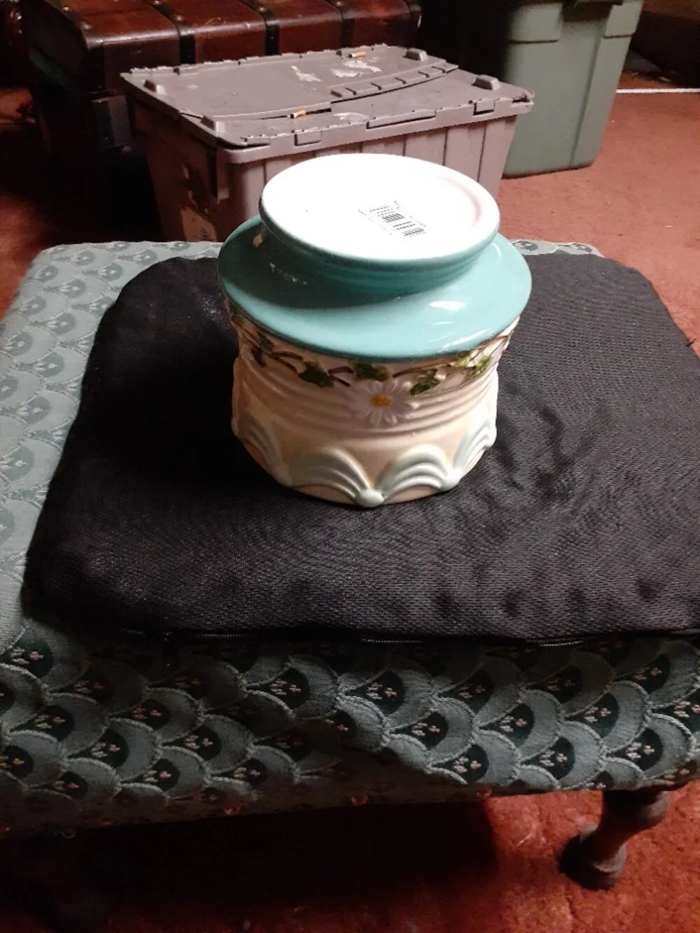 vtg mid-century ceramic planter